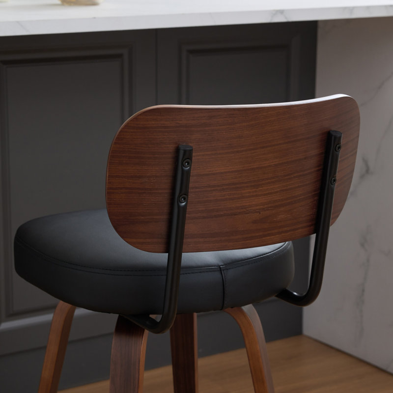 Ensemble de 2 tabourets pivotants (sans la table), Noir