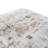 Light Gray/Ivory Transitional Medallion Cube Ottoman Pouf