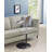 Orbit 15.5" End Table with Height Adjustable Marble Textured Top-1794863836