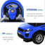 Blue Push Car Stroller With Extra Storage Compartment And Music Feature 1-3 Years Ride On Adjustable Steering