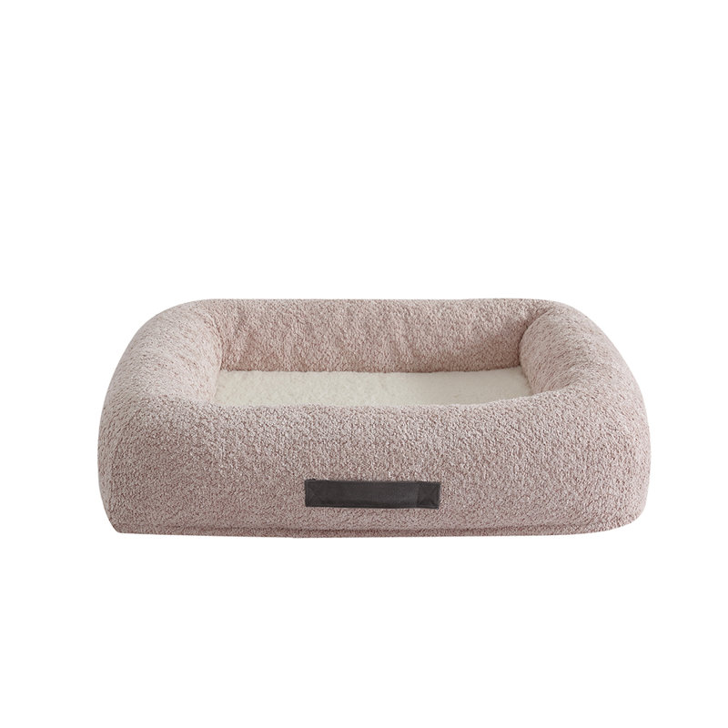 Lit en mousse à mémoire de forme pour animaux Arlee Home & Pet, H 6 po x l 33 po x P 25 po, Rose / pétale