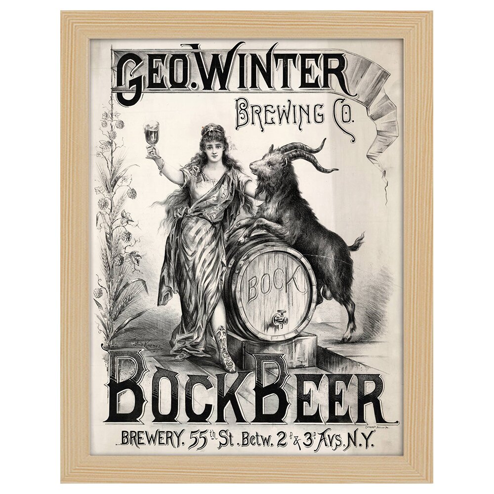 Leinwandbild Vintage Advertising Poster Geo. Winter Brewing Co.