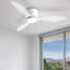 Jamarreon 42''/52'' Flush Mount Dimmable Ceiling Fan with LED Lights and Remote Control-1410740598