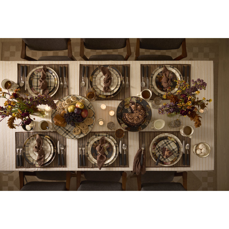 Wild Rose Brown Dinner Plate