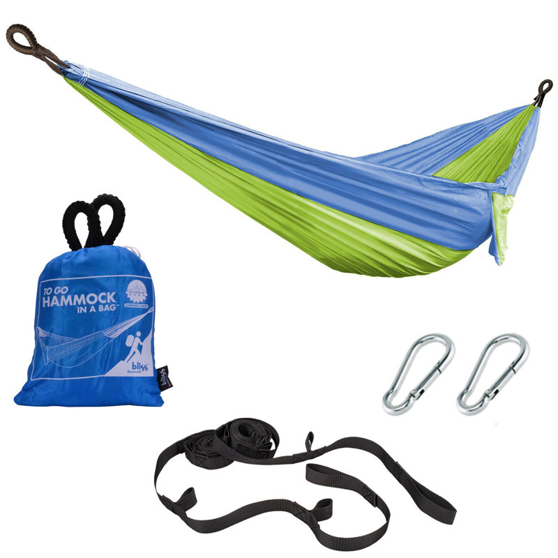 Hamac de camping, Vert / bleu ciel