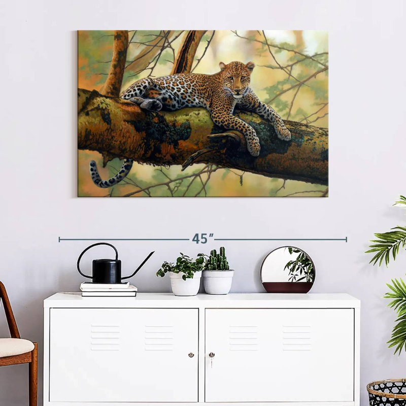 Brampt African Leopard, 26" H x 39" W