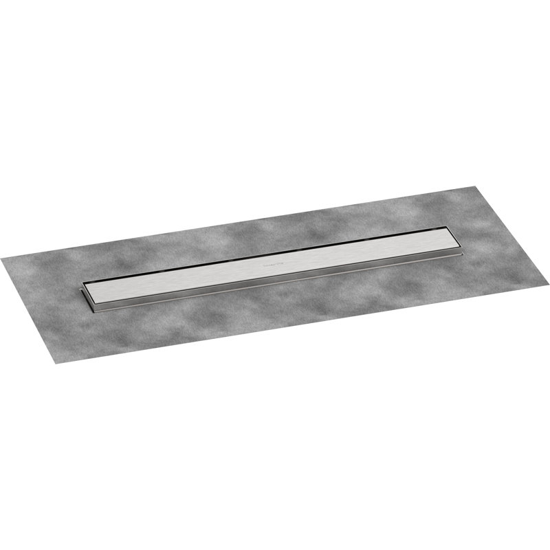 hansgrohe RainDrain Go Complete Set Shower Drain Basic 23, 5/8", 600mm in Brushed Stainless Steel
