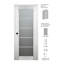 Porte standard préfinie en bois manufacturé et vitré Avon 5 Lite-88709718-88709720-91674992