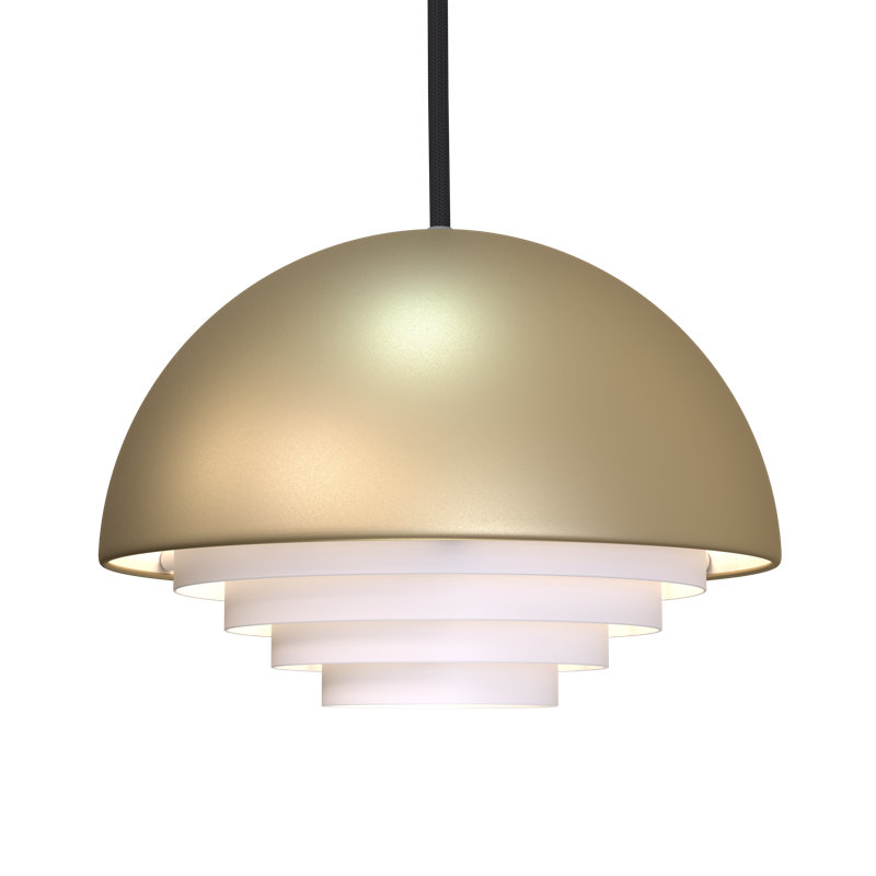 Motown 1 - Light Brass Dome Pendant