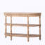 Console en bois avec garniture tissée à la main, 3 tablettes de rangement