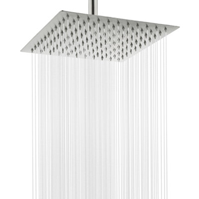 Rain Adjustable Shower Head, 10 Inches Rainfall Shower Head Square, 1.8GPM and 2.5GPM