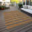 Dorothey Washable Striped Indoor / Outdoor Rug-618671642
