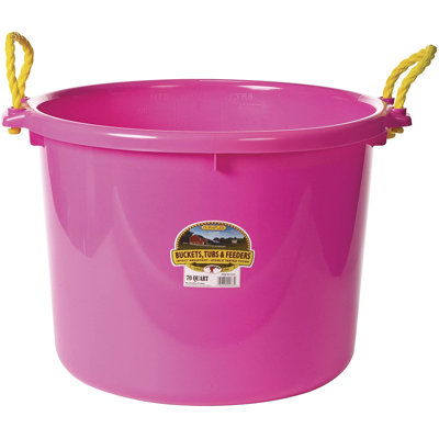 Little Giant Outdoor Polyethylene Muck Tub Multi Purpose Utility Bucket with Handles