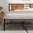 Bed Frame with Wooden Headboard Under Bed Storage, Full Queen King Size Platform Bed Metal Slats Support,No Box Spring Needed, Easy Assembly-42978224