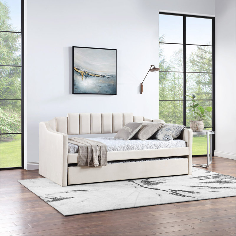 Milliord Upholstered Daybed, Beige