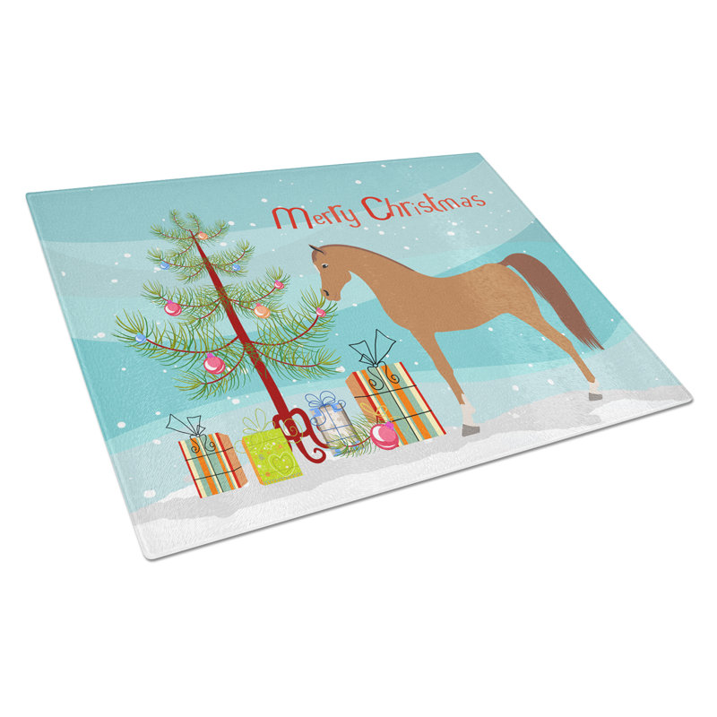Planche à découper en verre trempé de noël arabique caroline