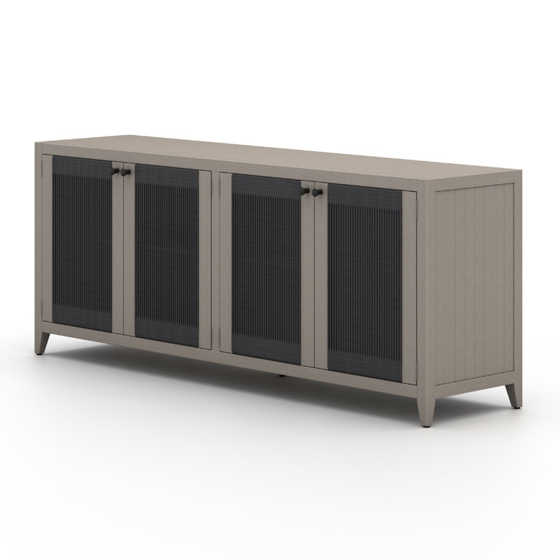 Sherwood 74'' W Solid Wood Sideboard, Weathered Gray