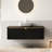 48" Bathroom Vanity And Sink Assortment, Floating Storage Facility, Marble Pattern Ceramic Vessel Sink, Black Sintered Stone Top, Twill-Symmetry Solid Wood Cabinet Rear Doors Kit, Surface, White With-772819178-772819176-772819159