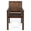 2 pièces de chaises brun foncé - Style avec bois rustique et dossier à lattes, couleur attrayante