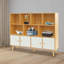 Storage Bookcase, Open Bookshelf With Solid Wood Legs, Standing Open Bookshelf With 11 Compartments-114814315