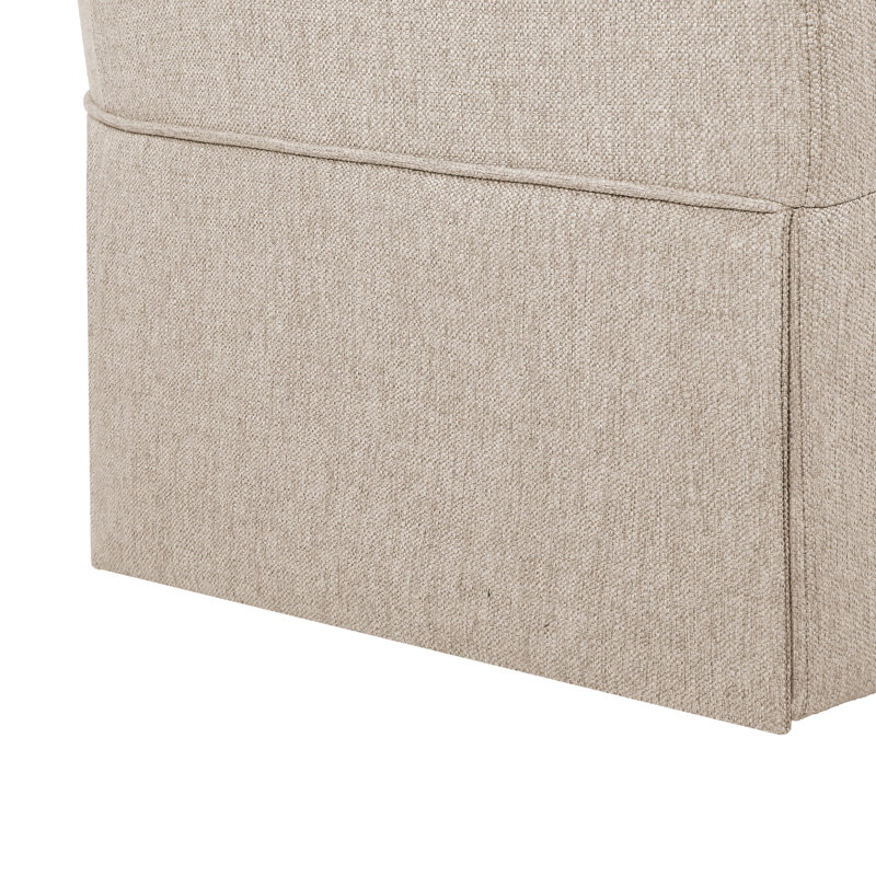 Fauteuil d'appoint demi-tonneau pivotant 30,3 po Martha, Avoine