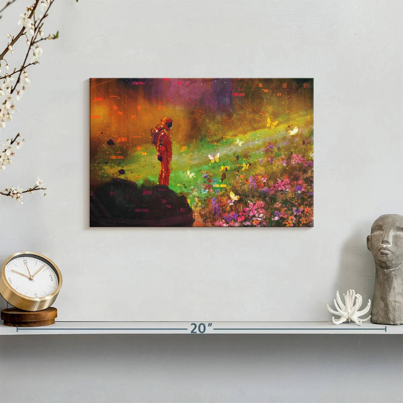 Kelan Astronaut Space Florals, 8" H x 12" W