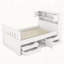 Twin Size Captain Platform Bed Frame with Storage Bookcases and Shelves,Four Drawers-527202041