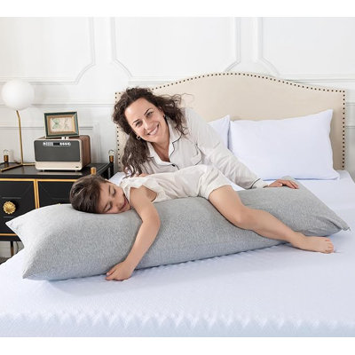 Memory Foam Body Pillow with Removable Zippered Pillow Case