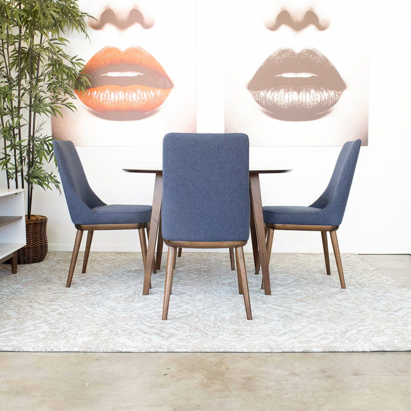 Ensemble repas pour 4 personnes Ruchi, Bleu, Noyer