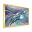 Turquoise et mauve liquide Flow Art II - œuvre d'art moderne sur toile-861124346-861124351