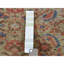 Tapis de zone en laine rouge/beige/bleu 12 pi x 18 pi à main one-of-kind noué la Castagna
