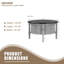 Table basse ronde avec porte coulissante