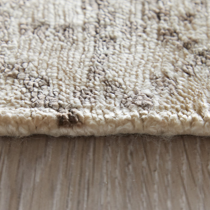Tapis floral et botanique transitionnel Olivier, Rectangle 5 pi 6 po x 8 pi 6 po, Ivoire ivoire