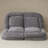 Convertible Fold-Out Single Sofa Bed,Gray,Right, The Right Part Of The Complete Product.-895127195