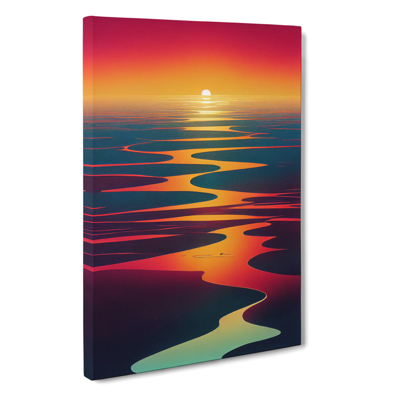 Uplifting Sunset View - Wall Art, Wrapped Canvas, 60cm H x 40cm W x 3cm D, No Matte