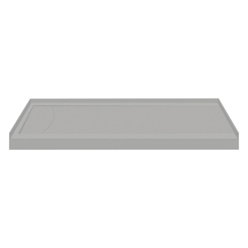 Transolid 60-in x 32-in Cast Solid Surface Tub Replacement Base Linear,  Concrete, Left