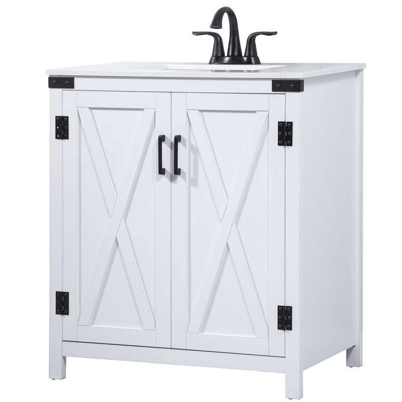 Ensemble de meuble-lavabo simple 30 po Slayton, Blanc