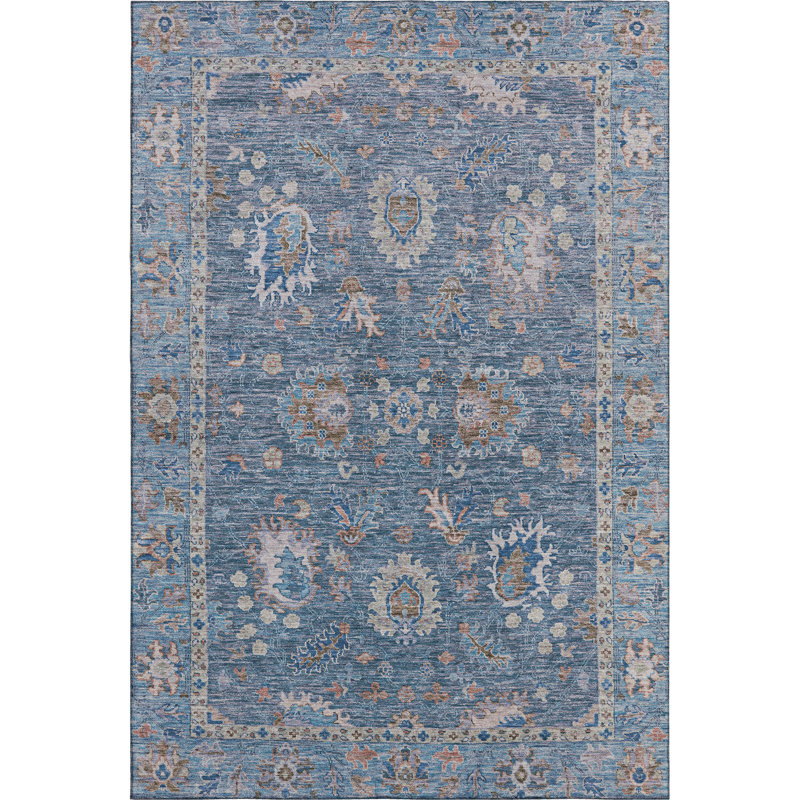 Premium Machine Washable Mayfield AMF2104 Global Rug, 3' x 5', Pewter