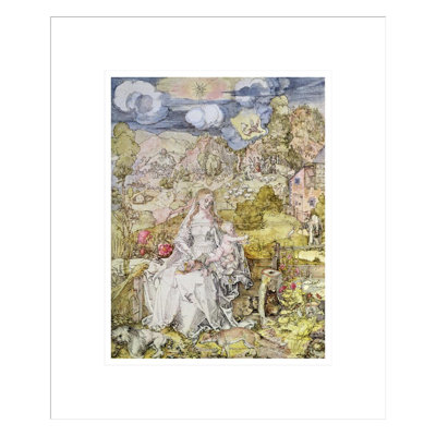 «Madonna and Child» par Albrecht Dürer, impression giclée encadrée