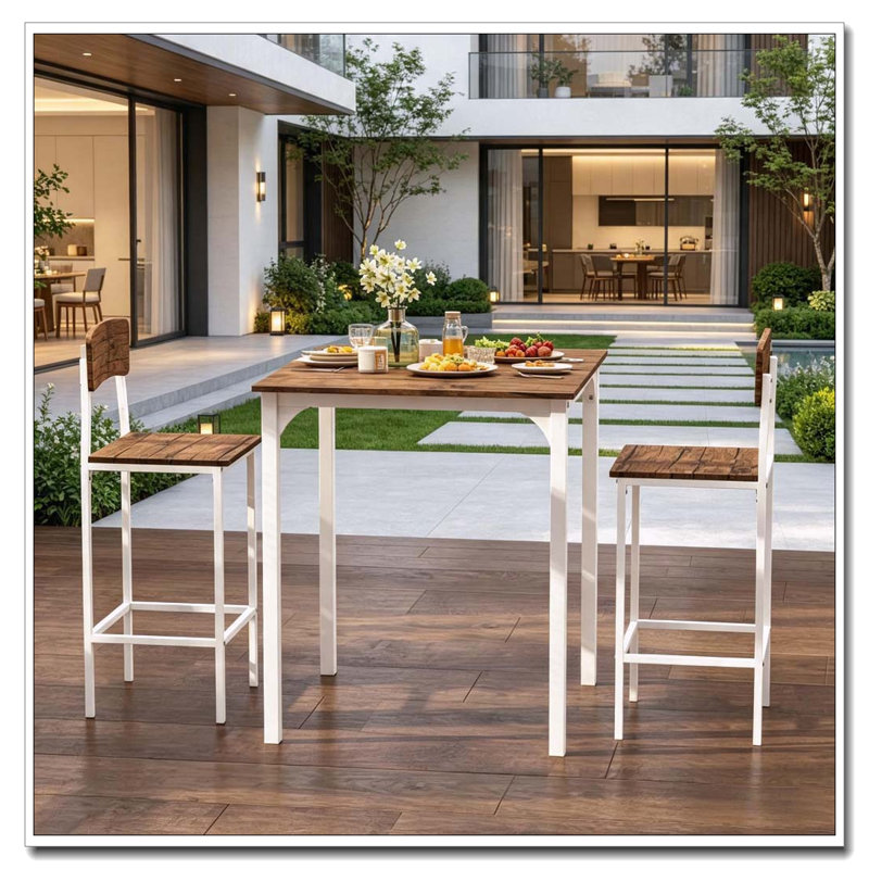 Steel Top Dining Set