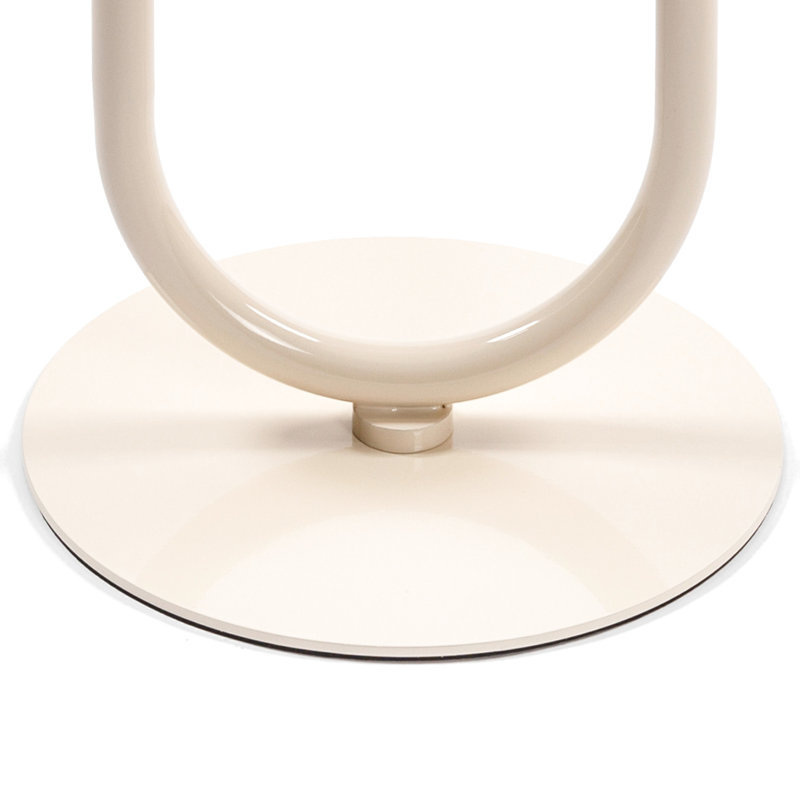 Table basse moderne à cocktail pour petits coins de salon, H 21,2 po x L 18,9 po x l 18,9 po, Blanc, crème