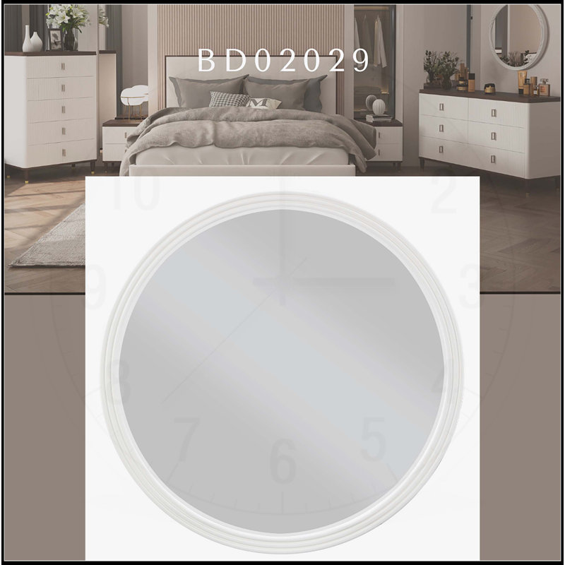 Miroir rond gris Carena