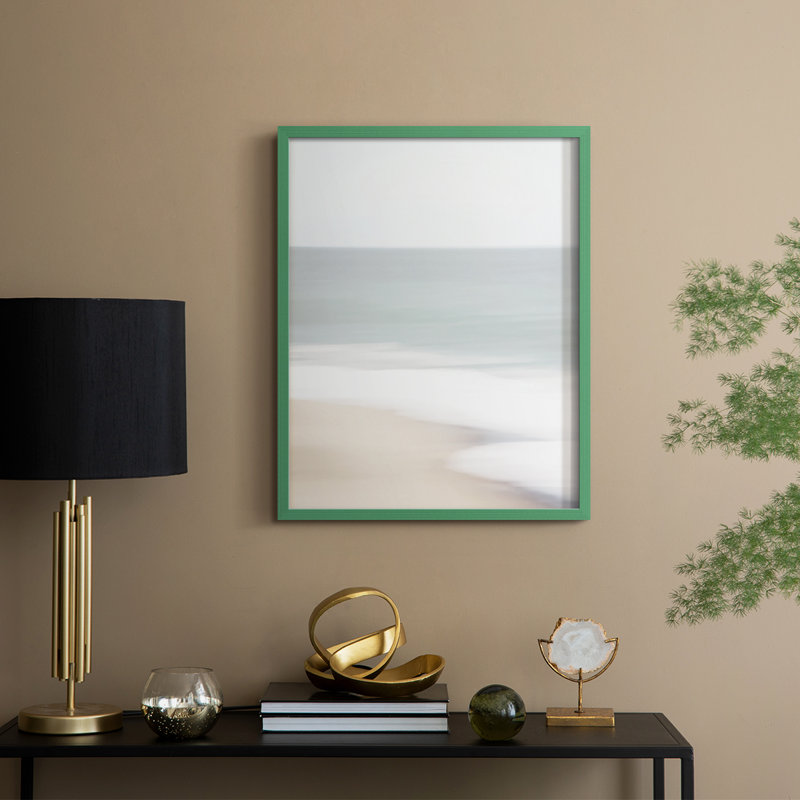«Soft Santa Cruz», reproduction encadrée - bois massif, H 21 po x l 17 po, Vert