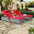 2 Pieces Outdoor Chaise Lounge Chair with Adjustable Backrest-1989516068