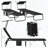 2-Piece Folding Chaise Lounge Set with Canopy Shade and 5-Level Reclining-1376080516