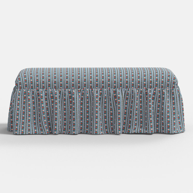 Banc de salle à manger Surrey en ardoise Delphine, Bleu géométrique