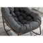 Chaise berçante ergonomique pour l'extérieur avec rembourrage gris