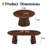 31"-55" Expandable Oval Coffee Table, Walnut