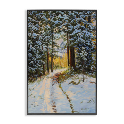 Snowy Forest Trail Giclee Art by Andrew Kiss