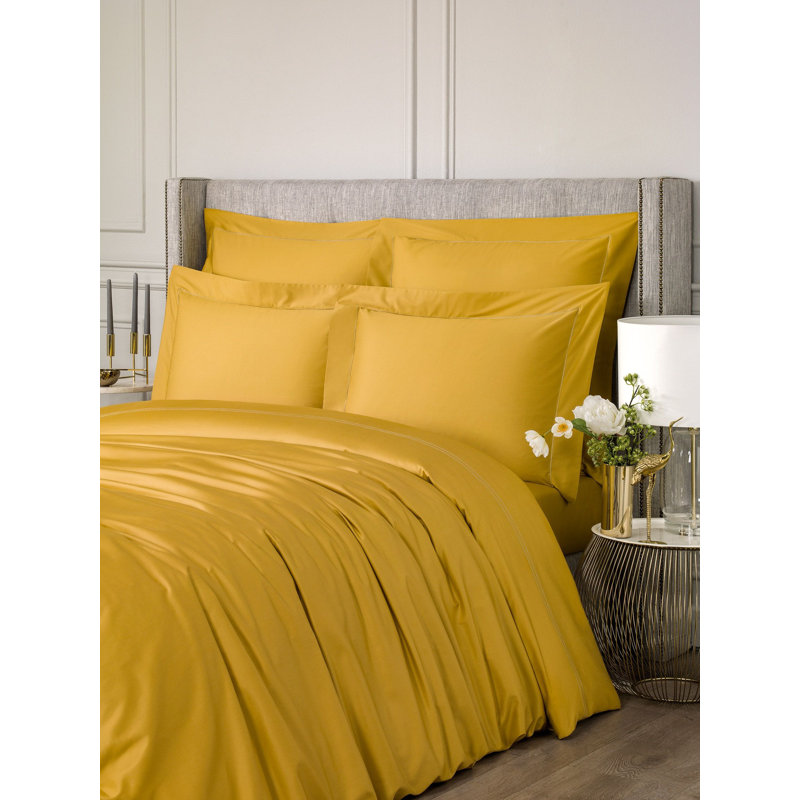 Rhapsody Duvet Cover, Cal. King Duvet Cover, Mustard